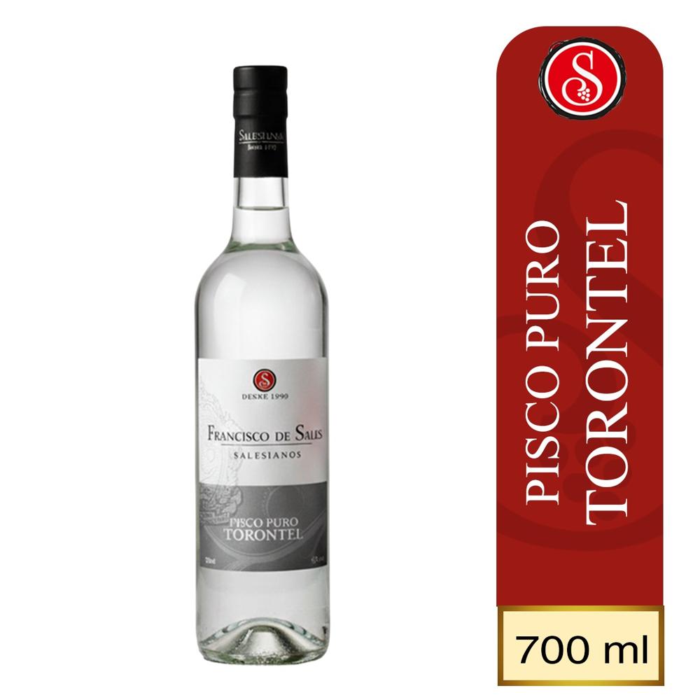 PISCO PURO TORONTEL FRANCISCO DE SALES x 700 ml.