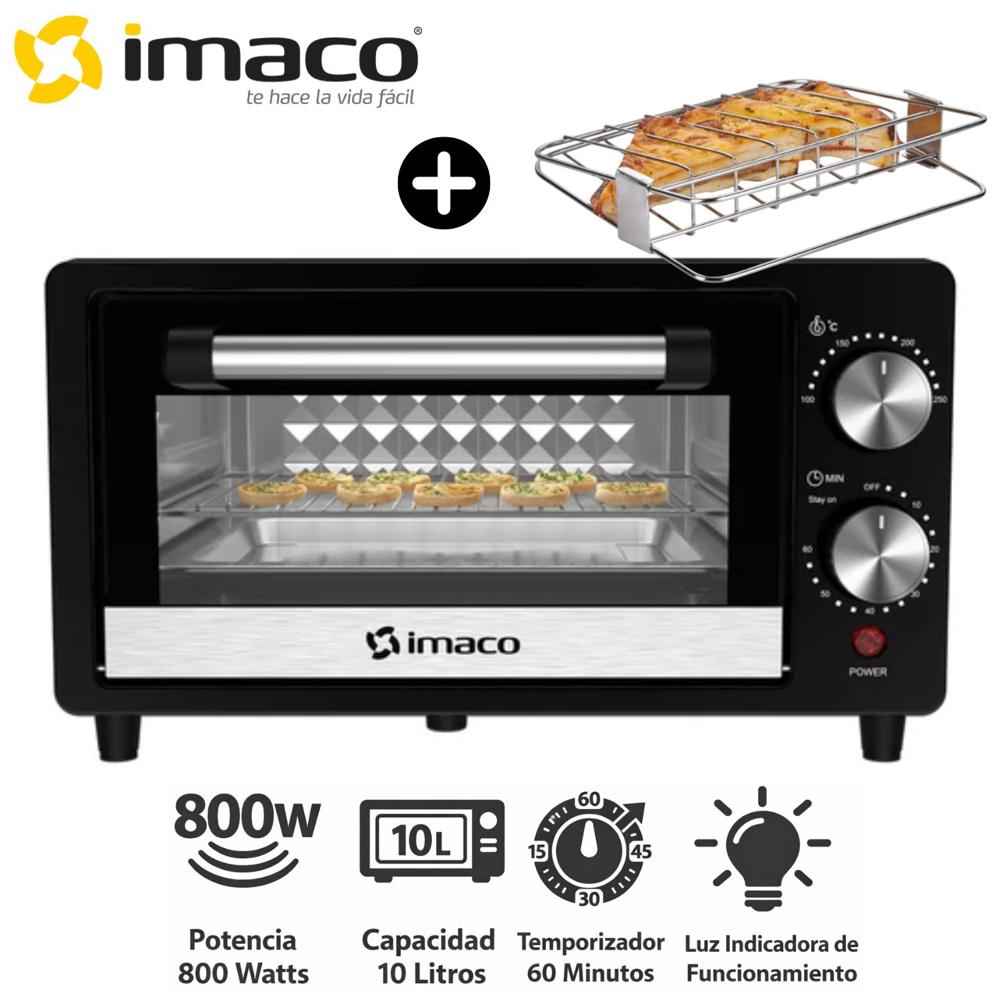 Horno eléctrico Imaco HE10N de 10 litros con Clip para sándwiches