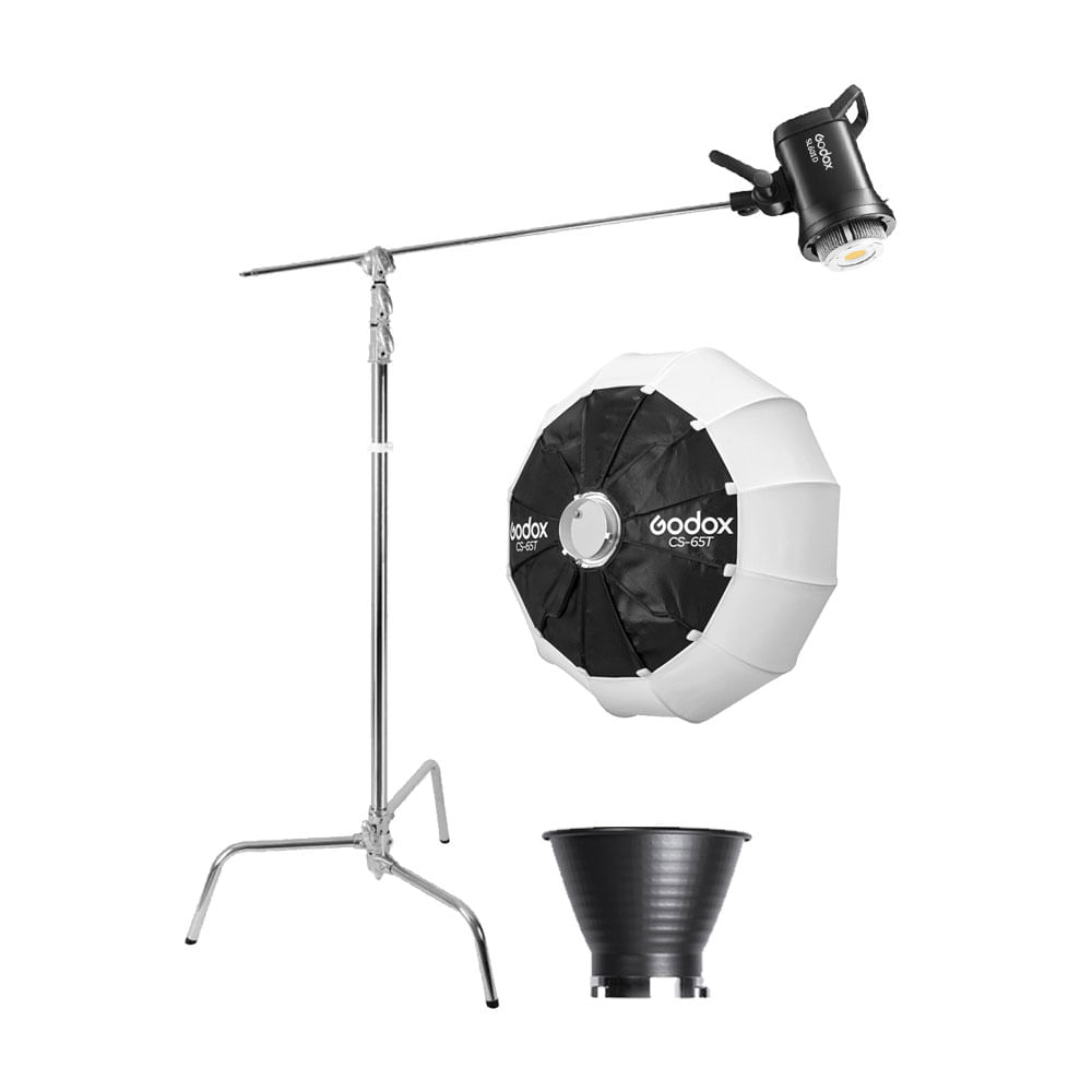 Luz Continua Godox SL100BI - Parante Cstand 270CS - Softbox Lantern CS-65T
