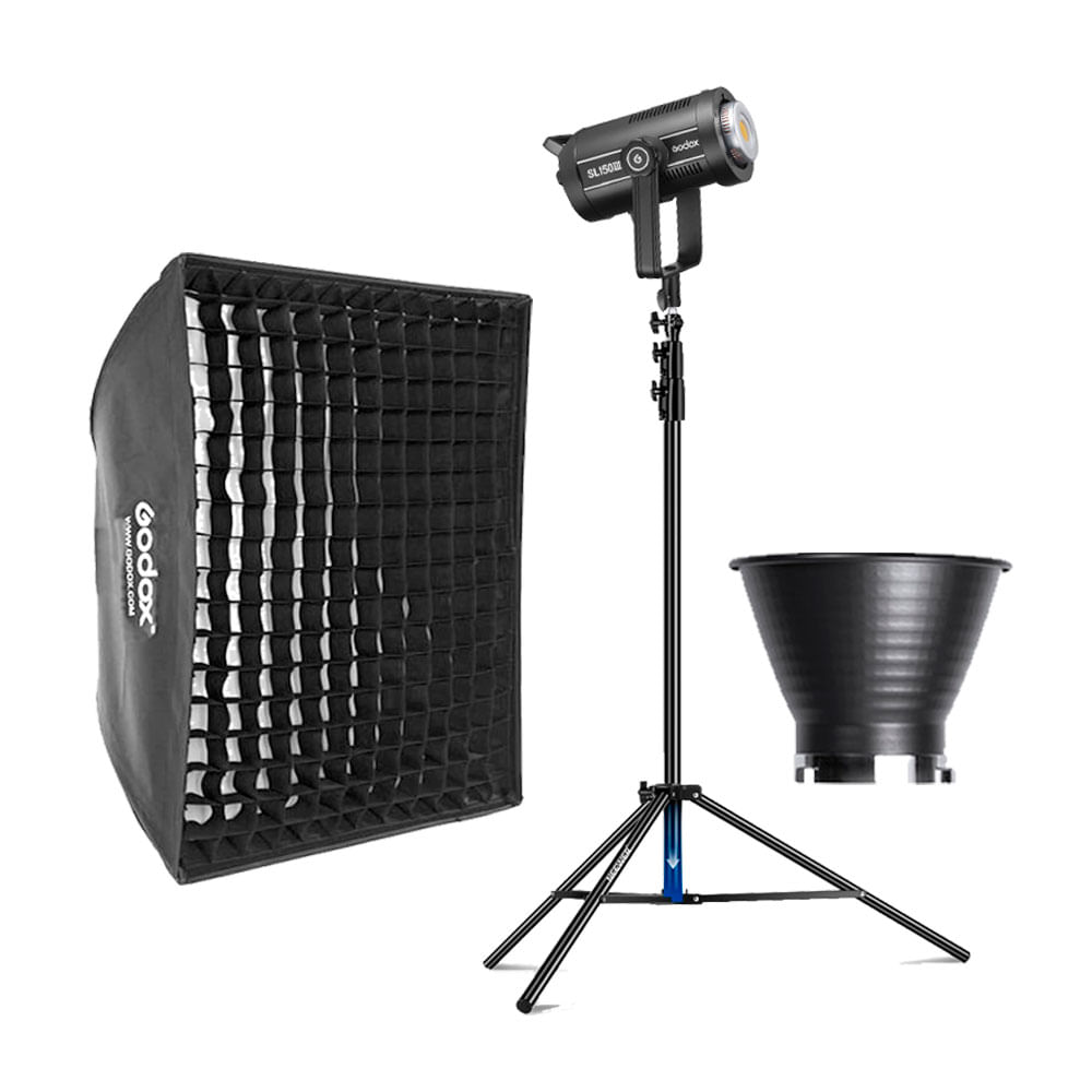 Luz Continua Godox SL150III - Parante - Softbox FW6060