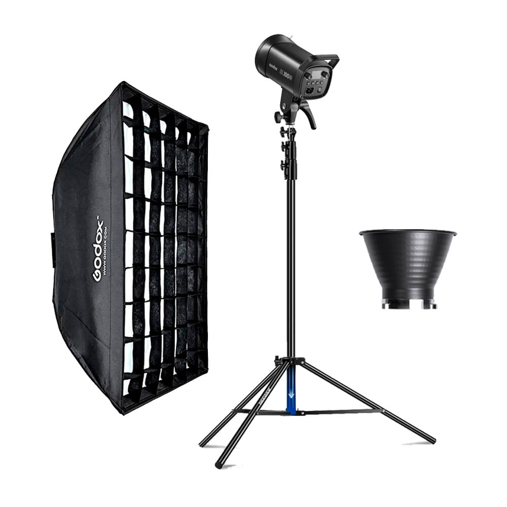 Luz Continua Godox SL100BI - Parante - Softbox FW6090