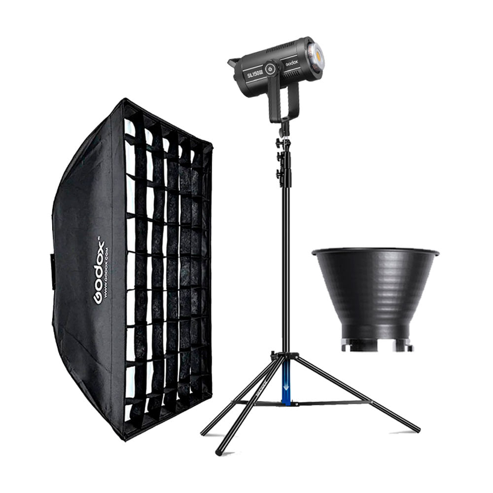 Luz Continua Godox SL150III - Parante - Softbox FW70100