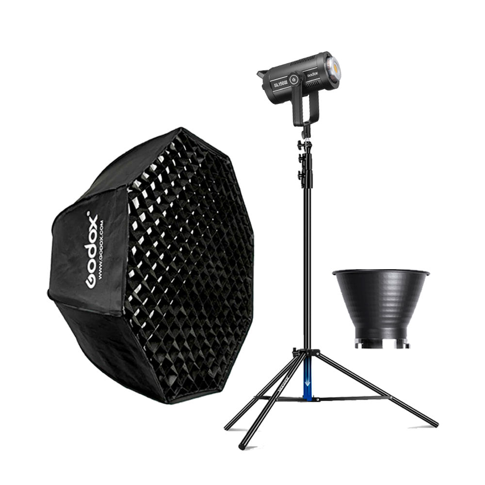 Luz Continua Godox SL150III - Parante - Softbox FW120