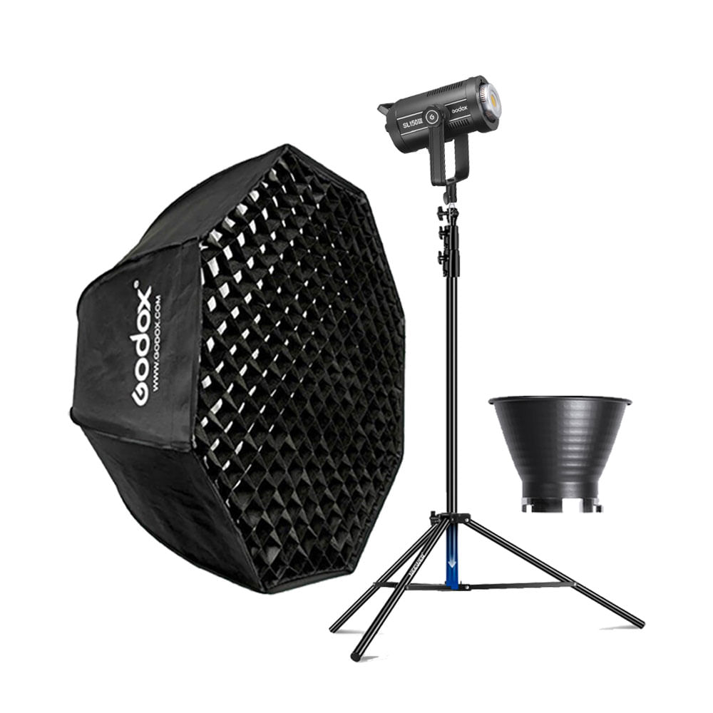Luz Continua Godox SL150III - Parante - Softbox FW140