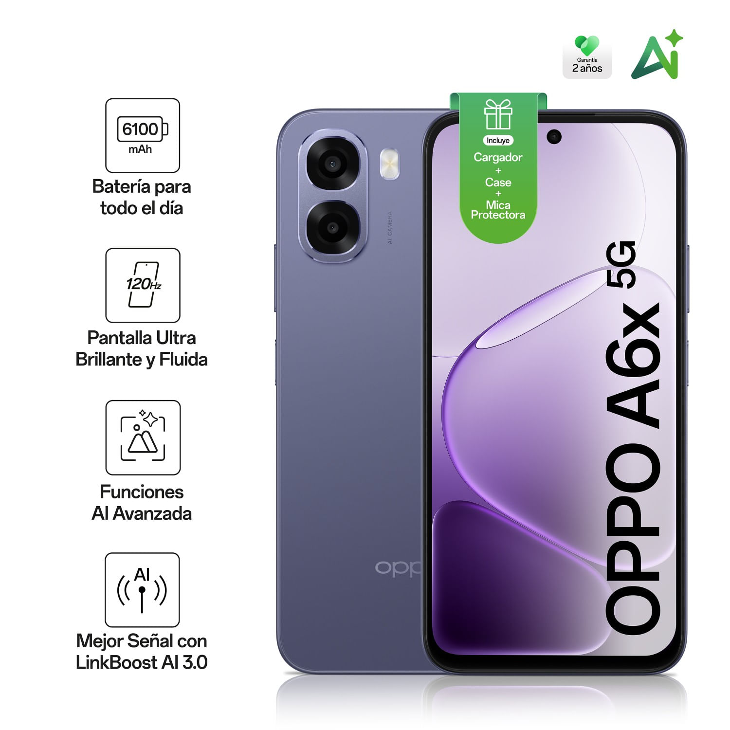 Celular Oppo A6X 5G 4 + 256Gb Gris