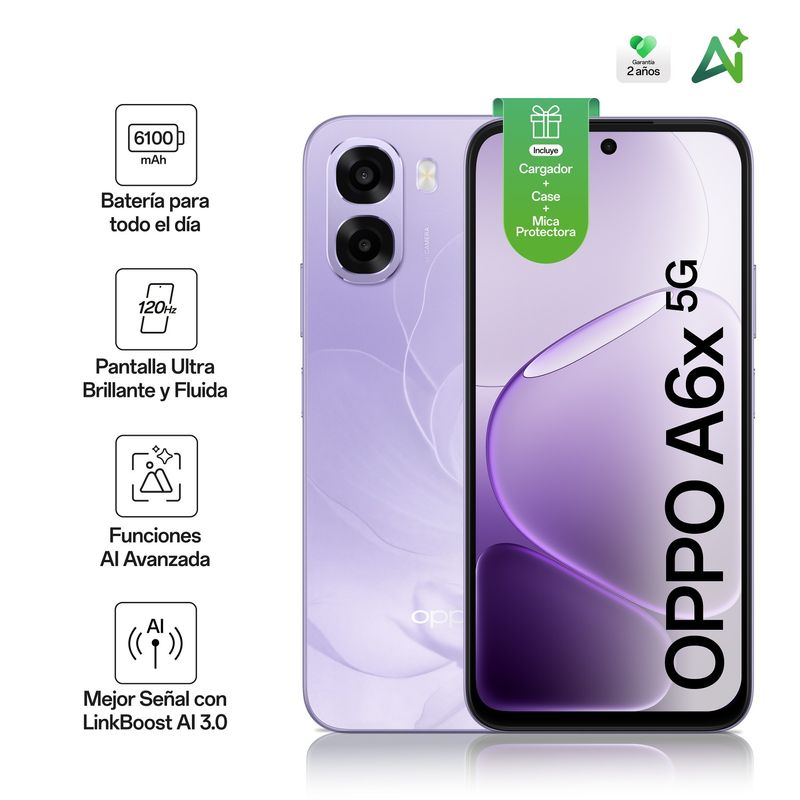 Oppo A6X 5G 256GB Morado