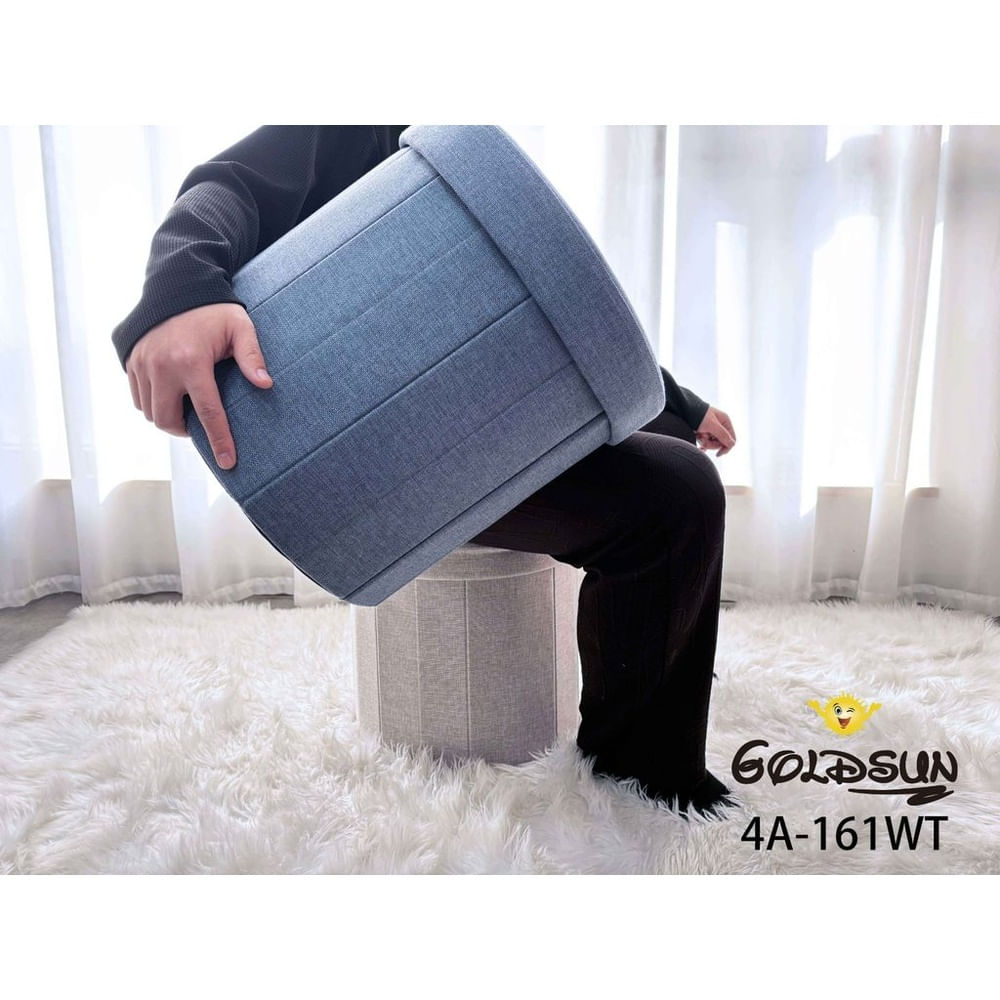 CAJA ORGANIZADORA DE ALMACENAMIENTO CIRCULAR 38CM AZUL