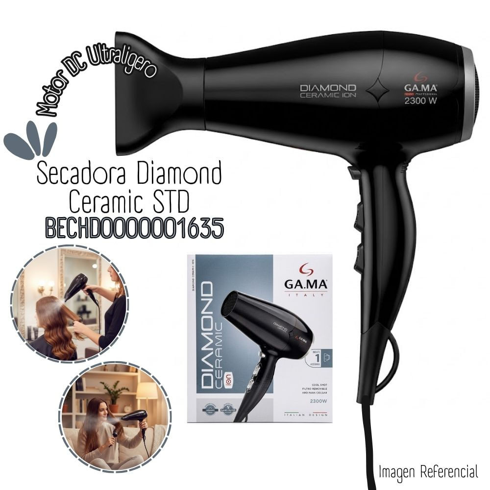 Secadora de Cabello Gama Diamond Ceramic 2300 watts