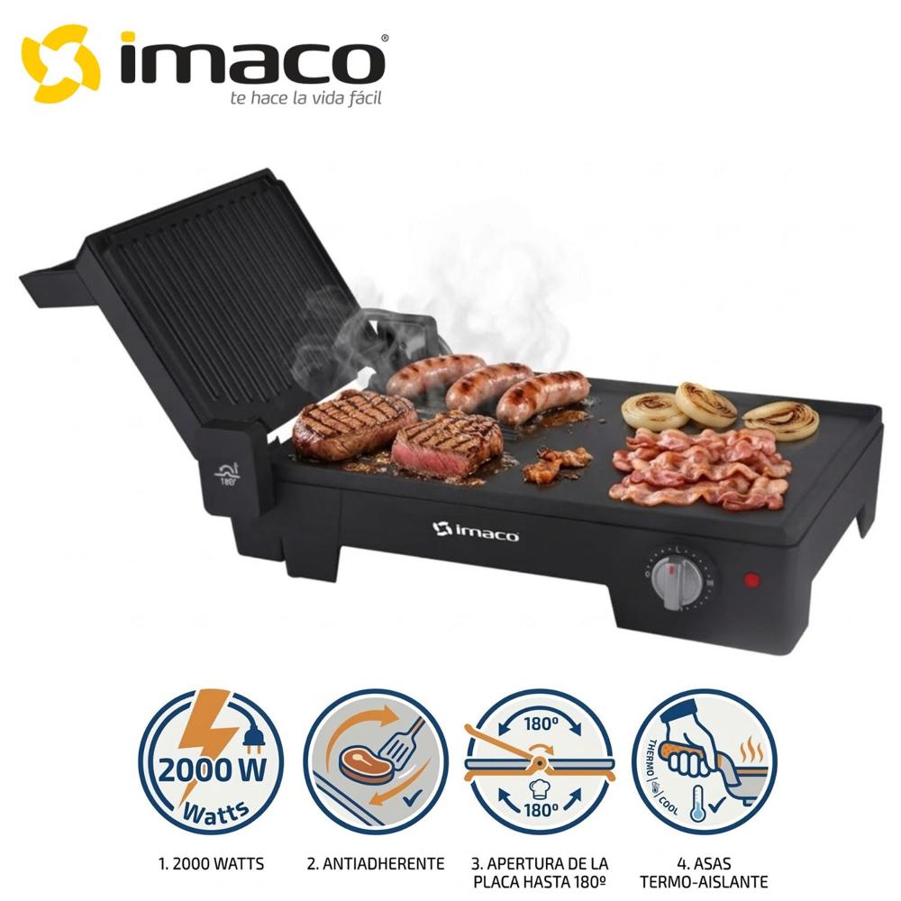 Parrilla grill Imaco IG1016E 2 en 1 Extendible Antiadherente