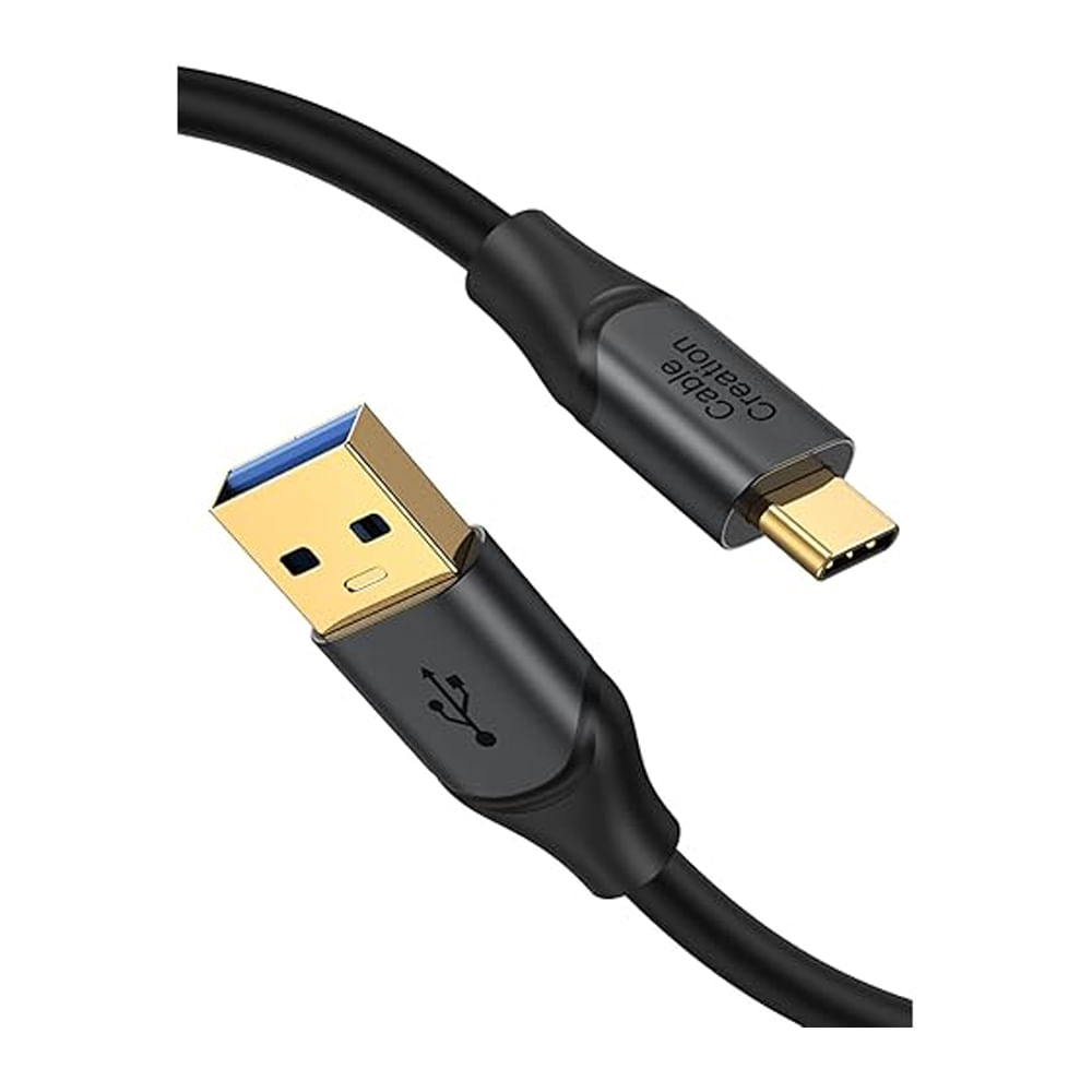 Cable de Datos Zebra USB-A a USB-C 1m Negro - Transferencia Rápida y Compatibilidad Universal