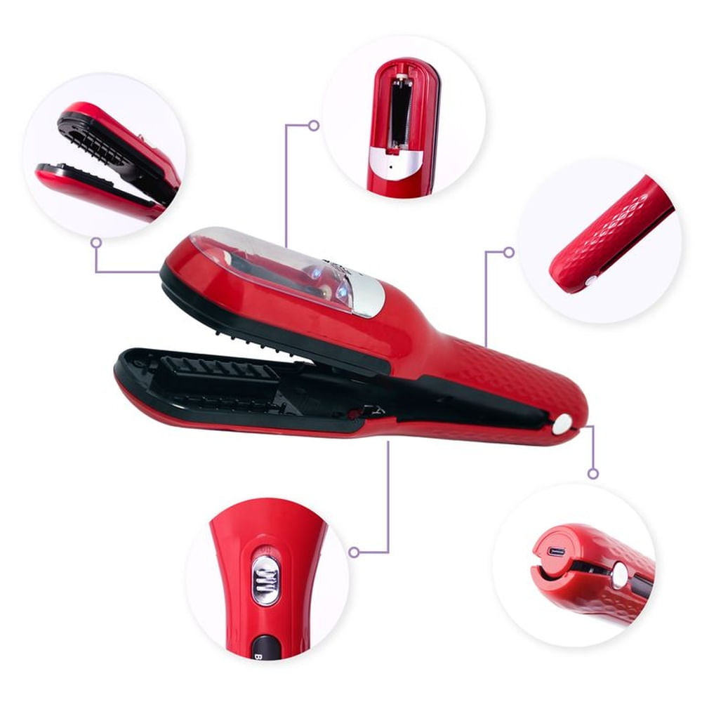 Recortadora de Puntas Abiertas y Horquillas del Cabello Rojo Bellespa