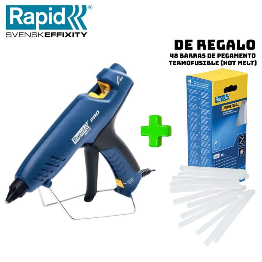 RAPID Pistola de Hot-Melt Pro EG313 - 48 Barras Hot-Melt de Regalo