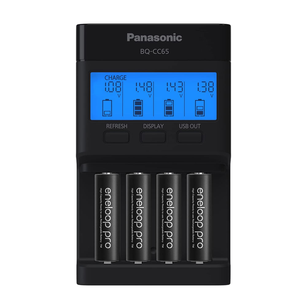 Pilas Recargables Panasonic Eneloop Pro 2500mAh con Cargador BQ-CC65