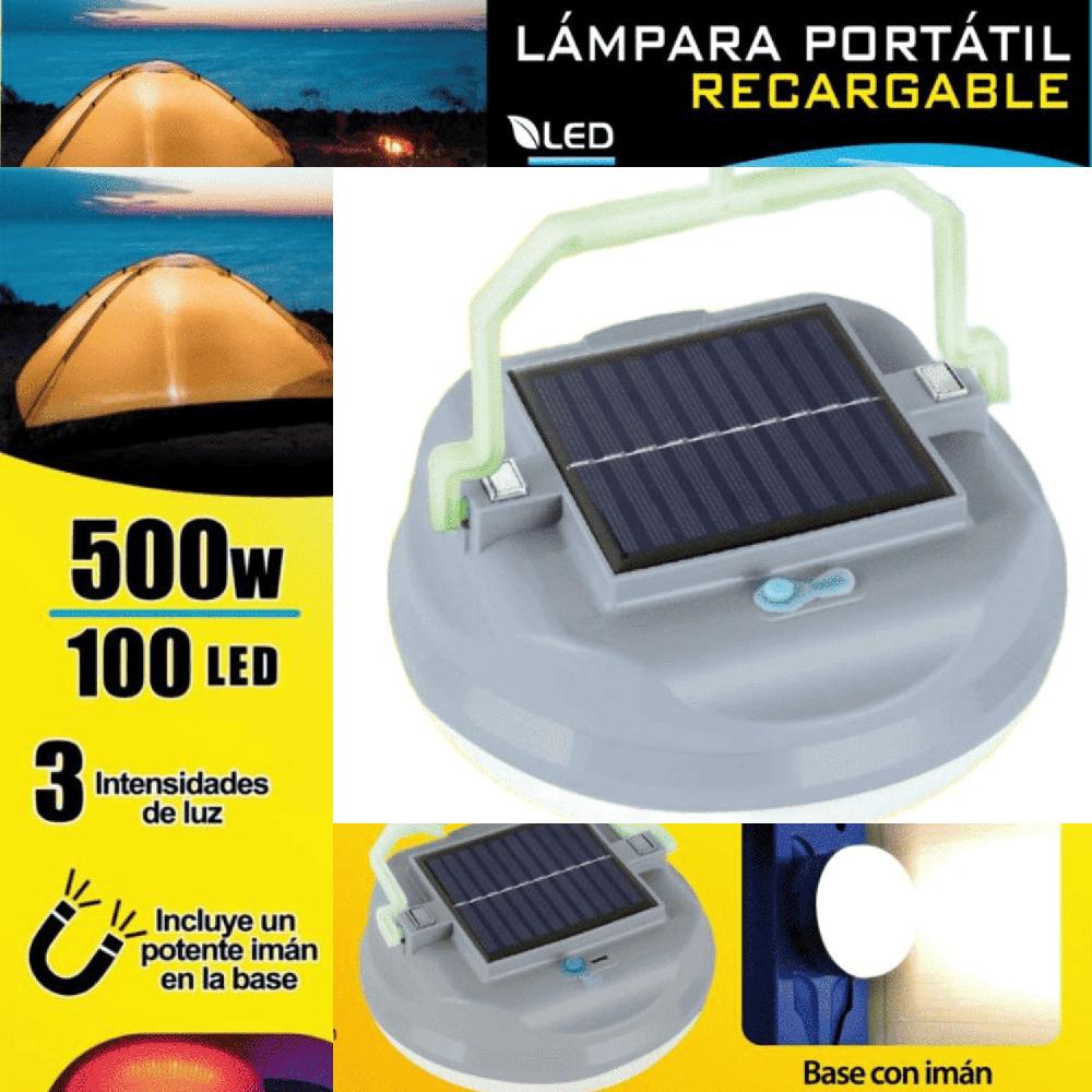LAMPARA PORTATIL SOLAR RECARGABLE