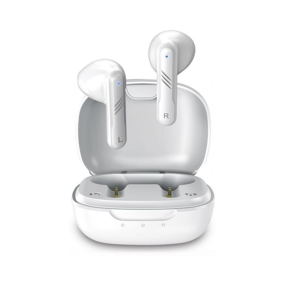 Audífonos Bluetooth Genius HS-M905BT True Wireless, color blanco, con micrófono integrado y gran ca