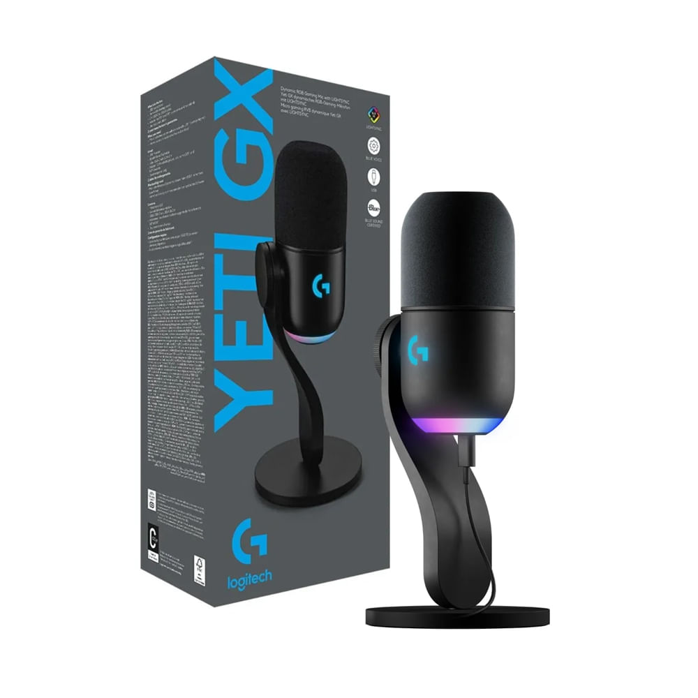 Micrófono Yeti GX de Logitech - Calidad de sonido superior, diseño elegante y conectividad USB