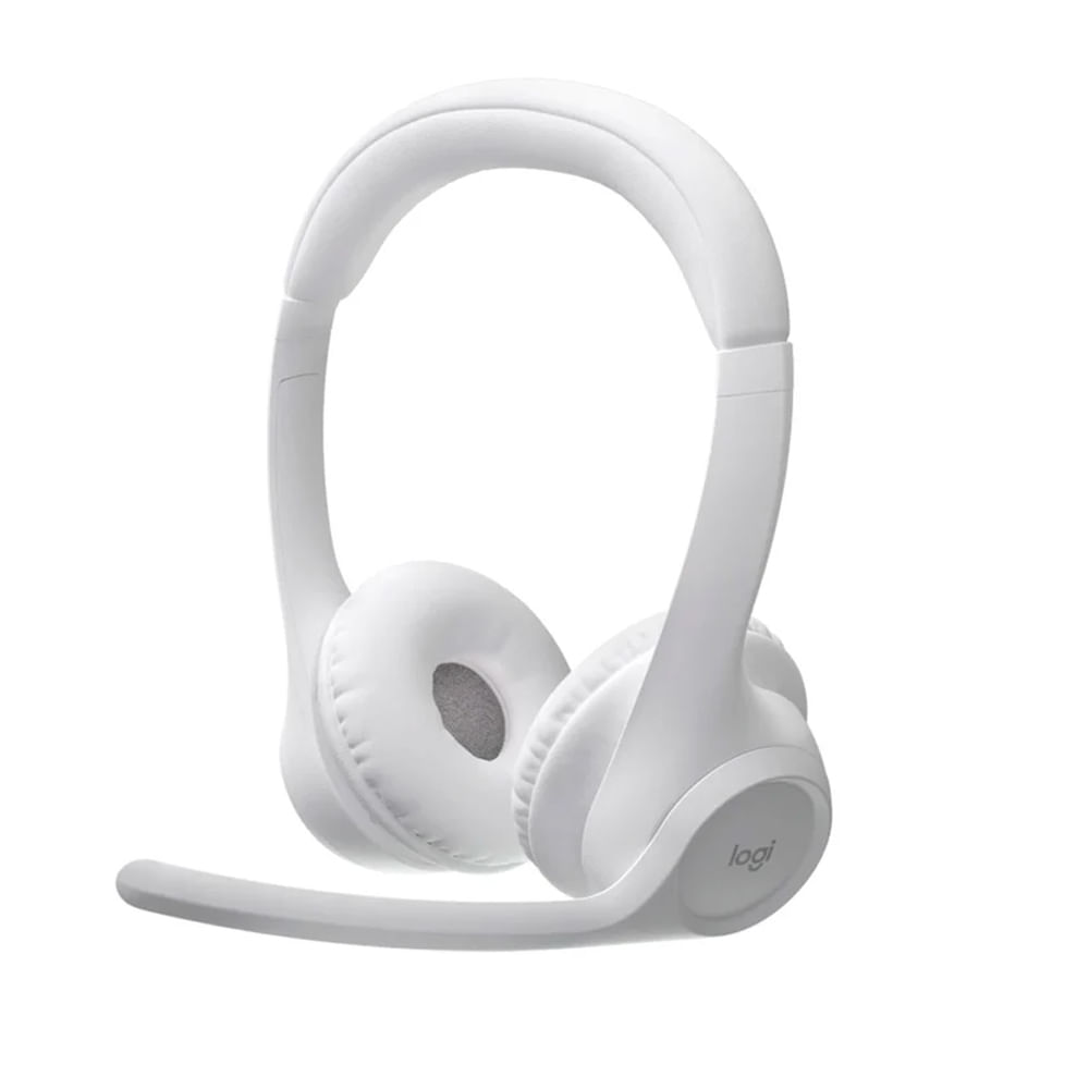 Auriculares Bluetooth Logitech Zone 300 en blanco, sonido premium y gran comodidad para llamadas