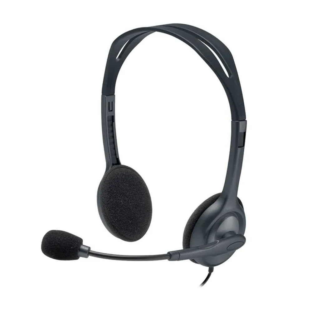 Audífonos con micrófono Logitech H111 Silver - Sonido claro y cómodo para llamadas y música