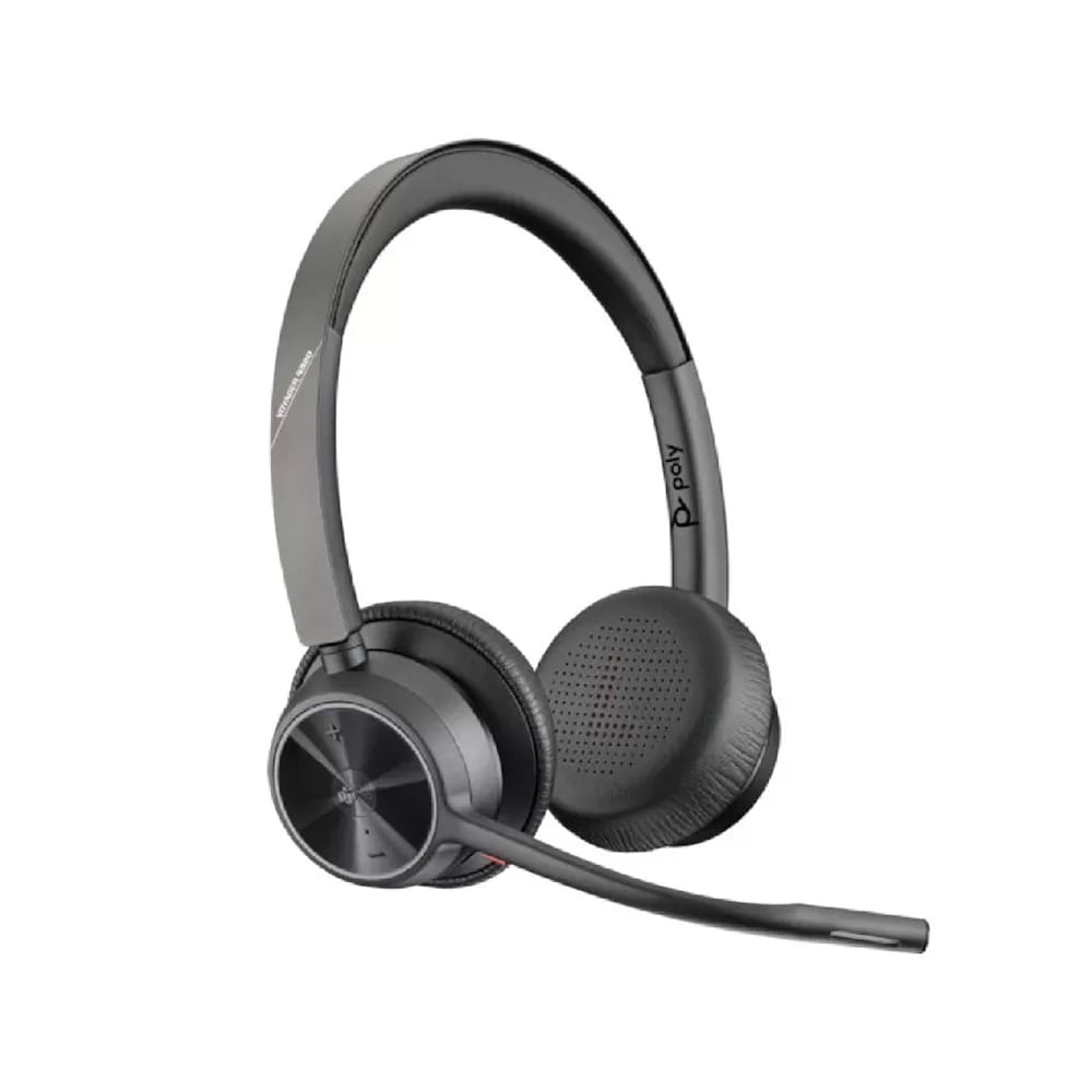 Auriculares Poly Voyager 4300 UC 4320: Bluetooth, con cable, cancelación de ruido, estéreo - Negro