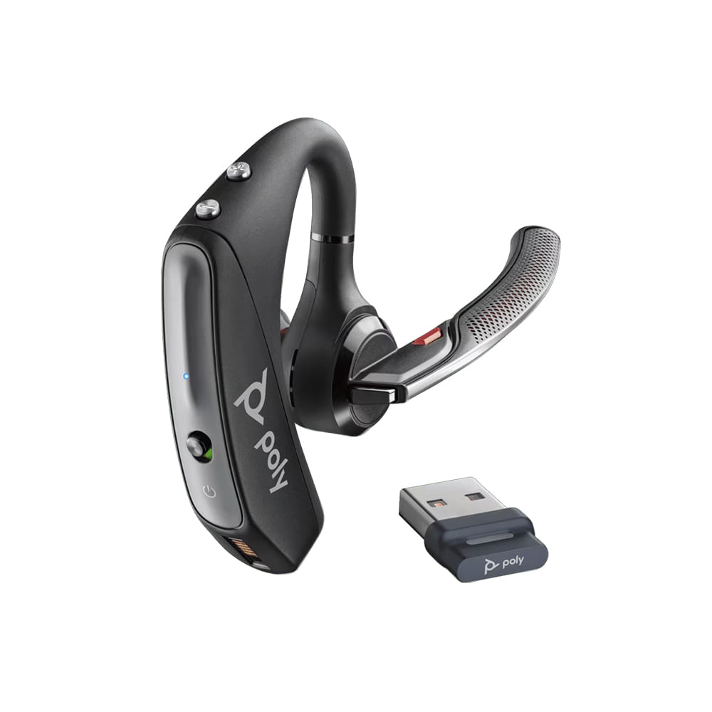 Auricular Poly Voyager 5200 mono inalámbrico con cancelación de ruido, Bluetooth, compatible con Mi