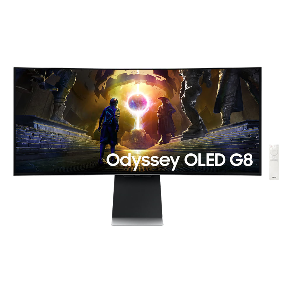 Monitor curvo Samsung Odyssey G8 de 34"" UWQHD OLED - 3440x1440, 175Hz, FreeSync, Plata