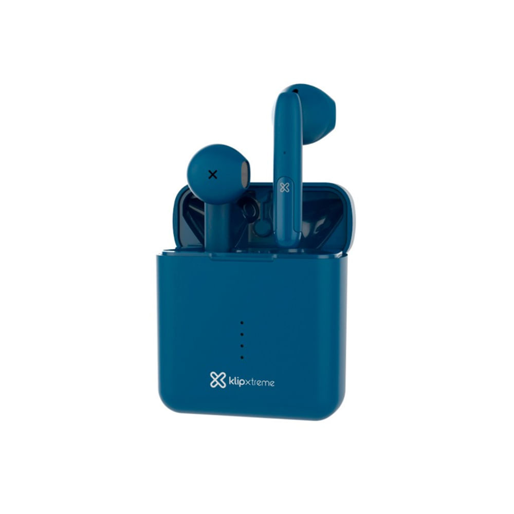 Auriculares Bluetooth Klip Xtreme TwinTouch KTE-010 en color azul - Sonido envolvente y cómodo ajus