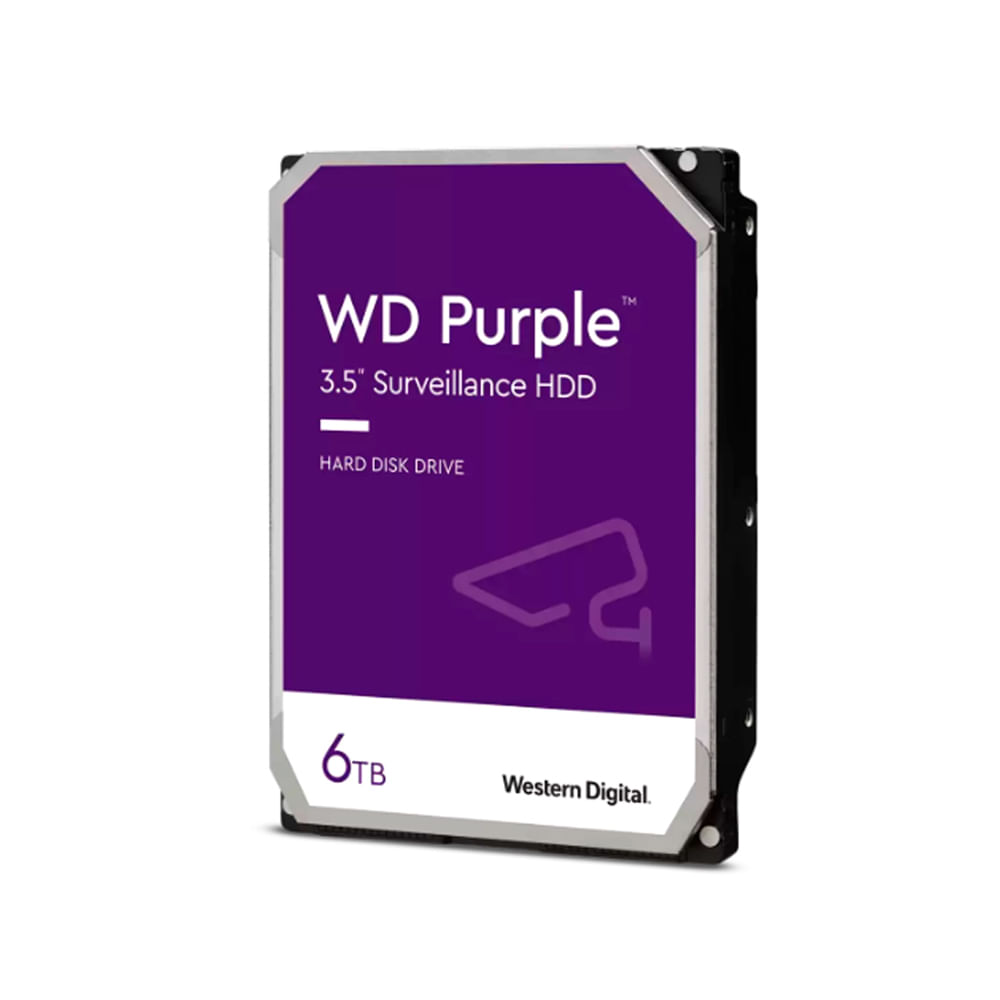 Disco Duro Interno WD Purple de 6TB – Ideal para Vigilancia, 3.5"", SATA 6Gb/s, 5400rpm