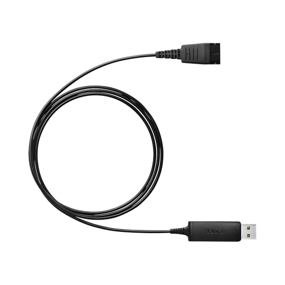 Cable de audio Jabra Link 230 USB con desconexión rápida para auriculares y teléfonos - Negro