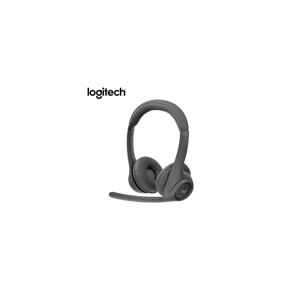Audífonos Logitech Zone 300 Bluetooth con micrófono, 20 horas de batería, color negro.