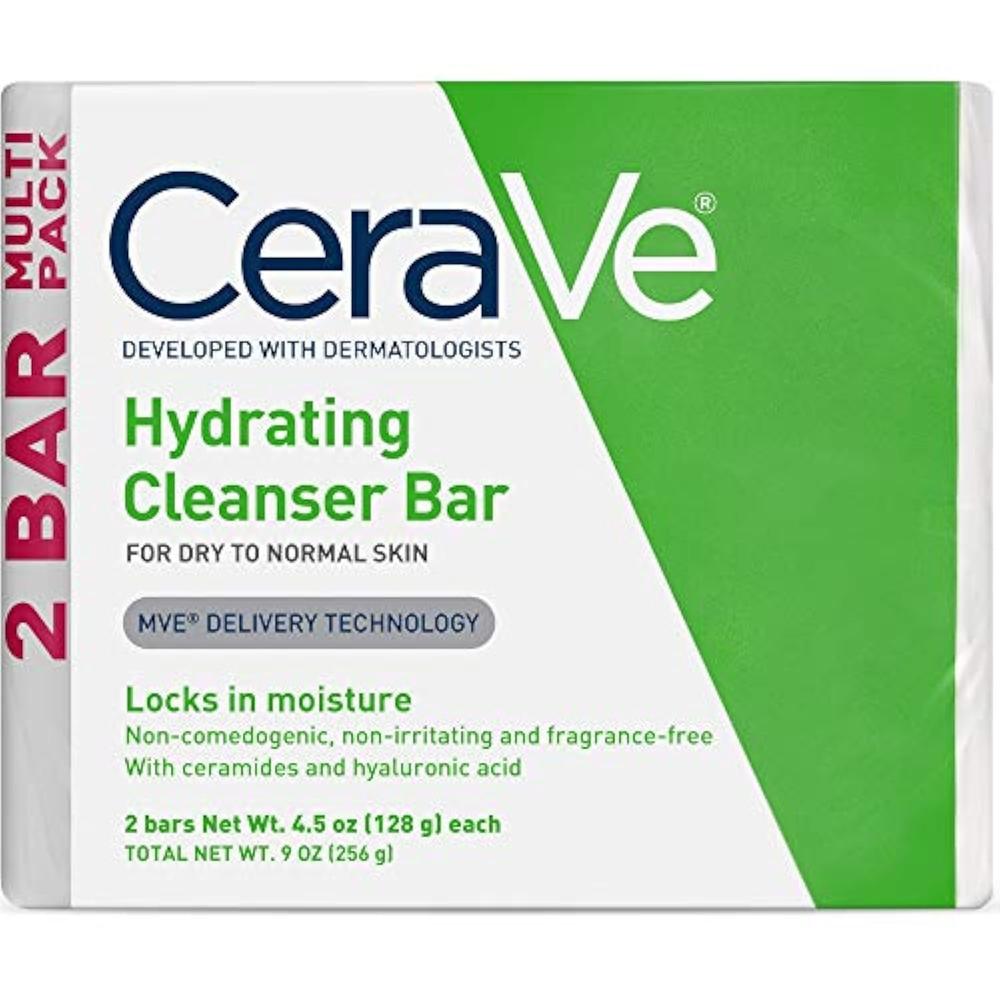 PACK 2 CERAVE BARRA LIMPIADORA HIDRATANTE 4.5 OZ / 128 GR C/U