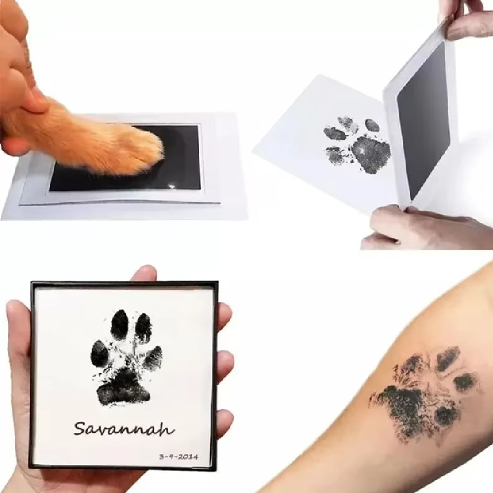 Kit De Huellas Y Patas Diy Para Mascotas Perros Gatos... Negro Kit De Huellas Y Patas Diy Para Mascotas Perros Gatos... Negro