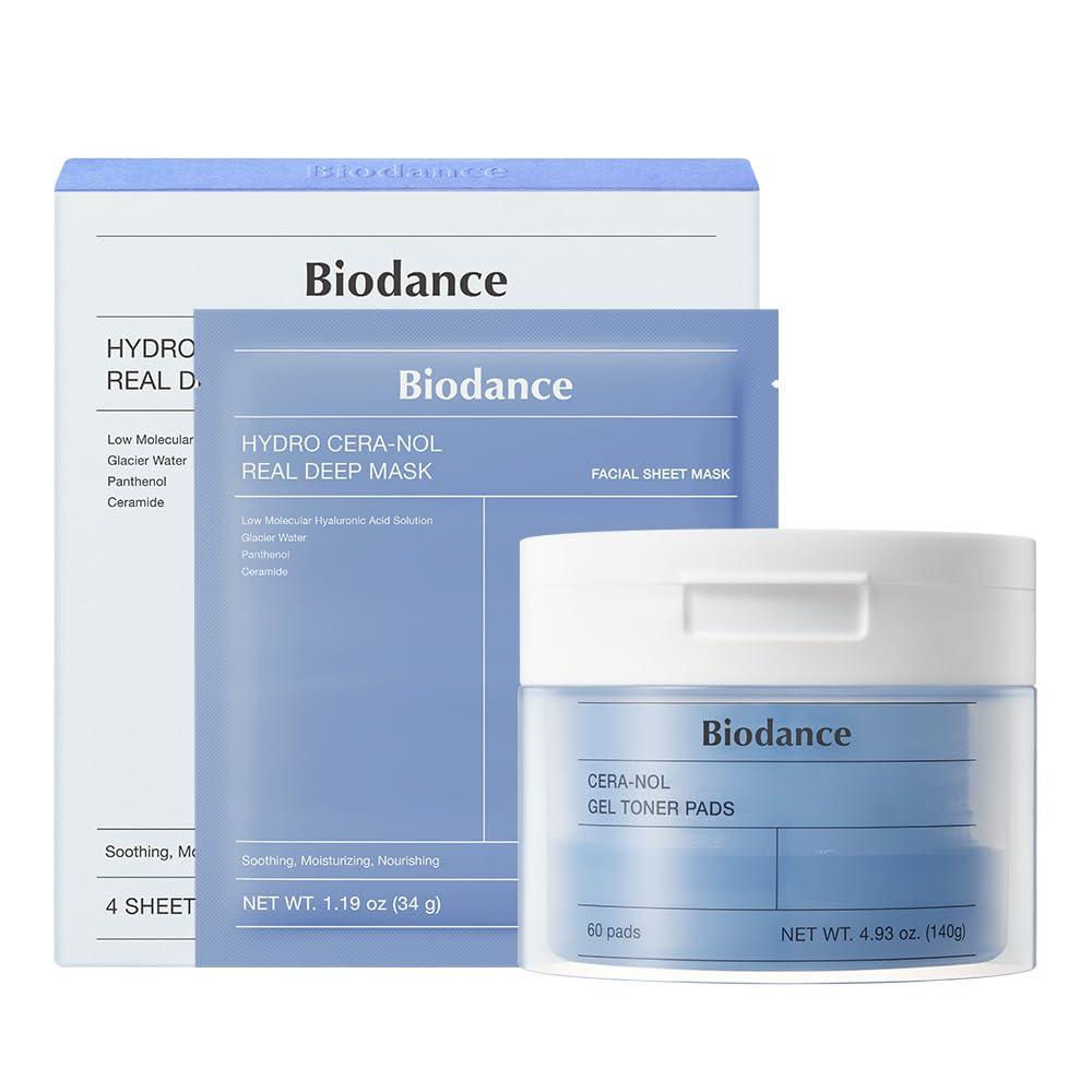 SET BIODANCE CERA-NOL MASCARILLA & ALMOHADILLAS TÓNICAS