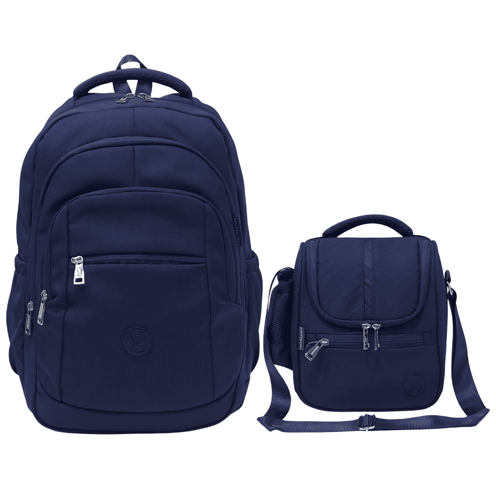 KIT ESCOLAR MOCHILA PIERO Y LONCHERA PRADO - AZUL KIT ESCOLAR MOCHILA PIERO Y LONCHERA PRADO - AZUL