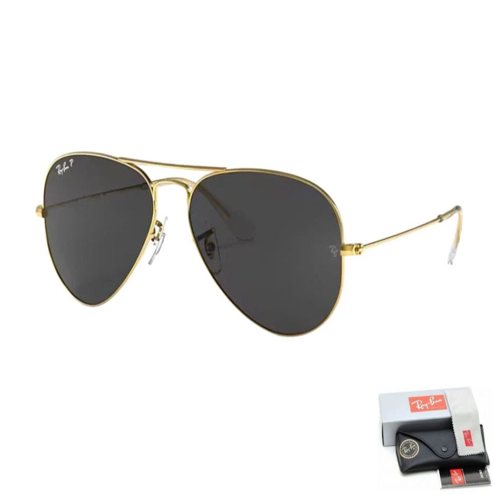 LENTES DE SOL AVIADOR RB3025 NEGRO DORADO 58M