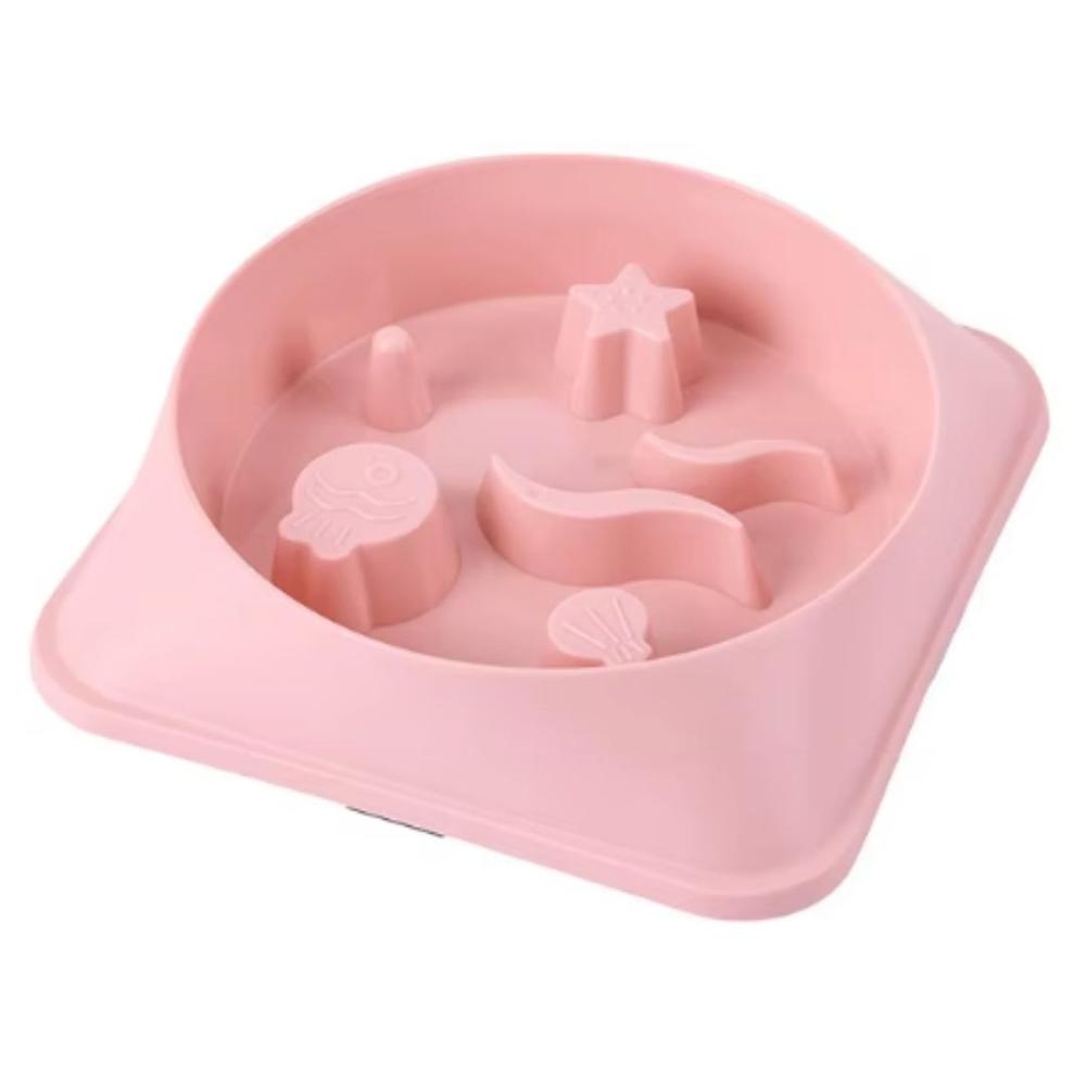 Plato Antiestrés para Mascotas Mejora Digestión Comedero Perros y Gatos Rosado Plato Antiestrés para Mascotas Mejora Digestión Comedero Perros y Gatos Rosado