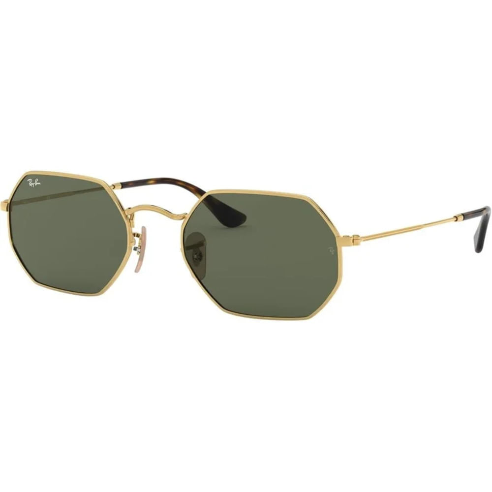 RAY BAN RB3556N Gafas de sol octogonales Gold Green