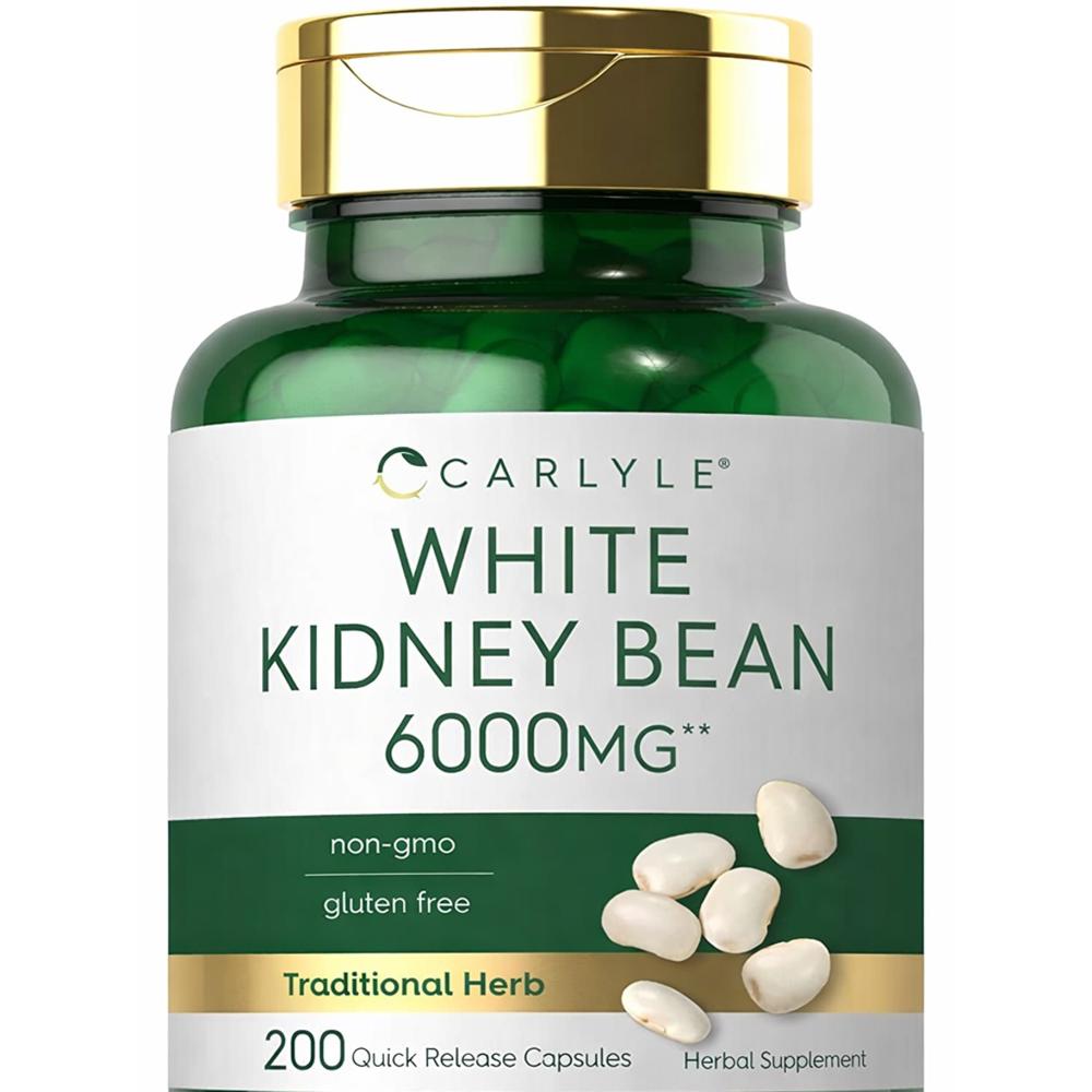 White Kidney Bean 6000mg Carlyle 200 Cápsulas Extracto Frijol Blanco Alta Concentración White Kidney Bean 6000mg Carlyle 200 Cápsulas Extracto Frijol Blanco Alta Concentración