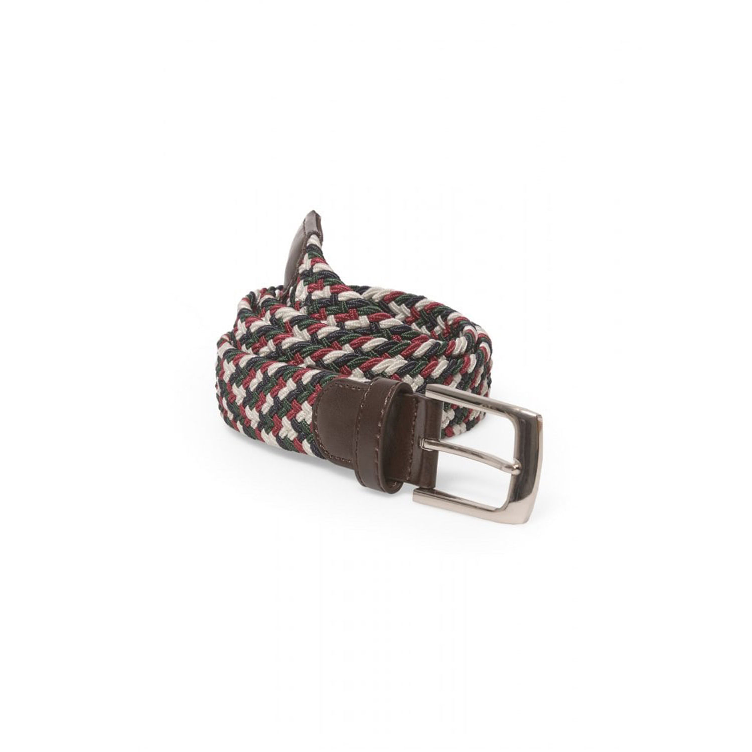 Correa Hombre Sfera Trenzado Guinda