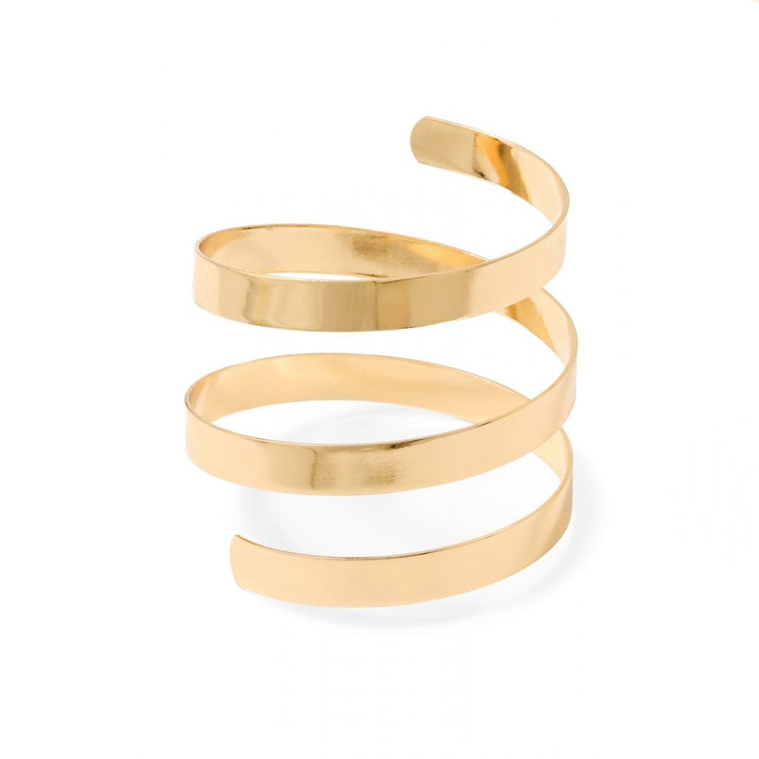 Pulsera Mujer Sfera Brazalete Tirabuzon Pulido Oro