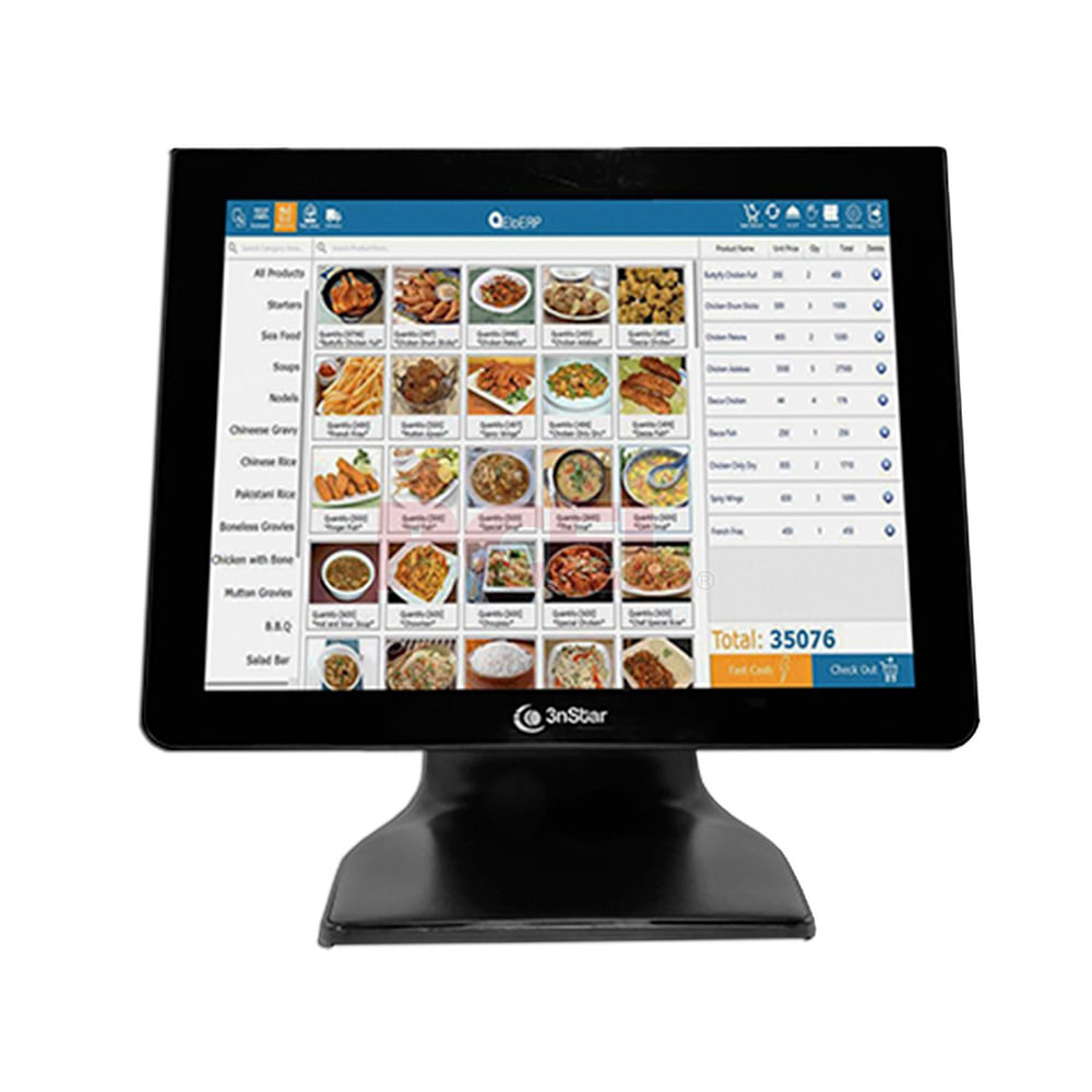 Monitor táctil LCD 3nStar TCM008 de 15"" con HDMI, USB y multi-táctil 10 puntos - Color negro