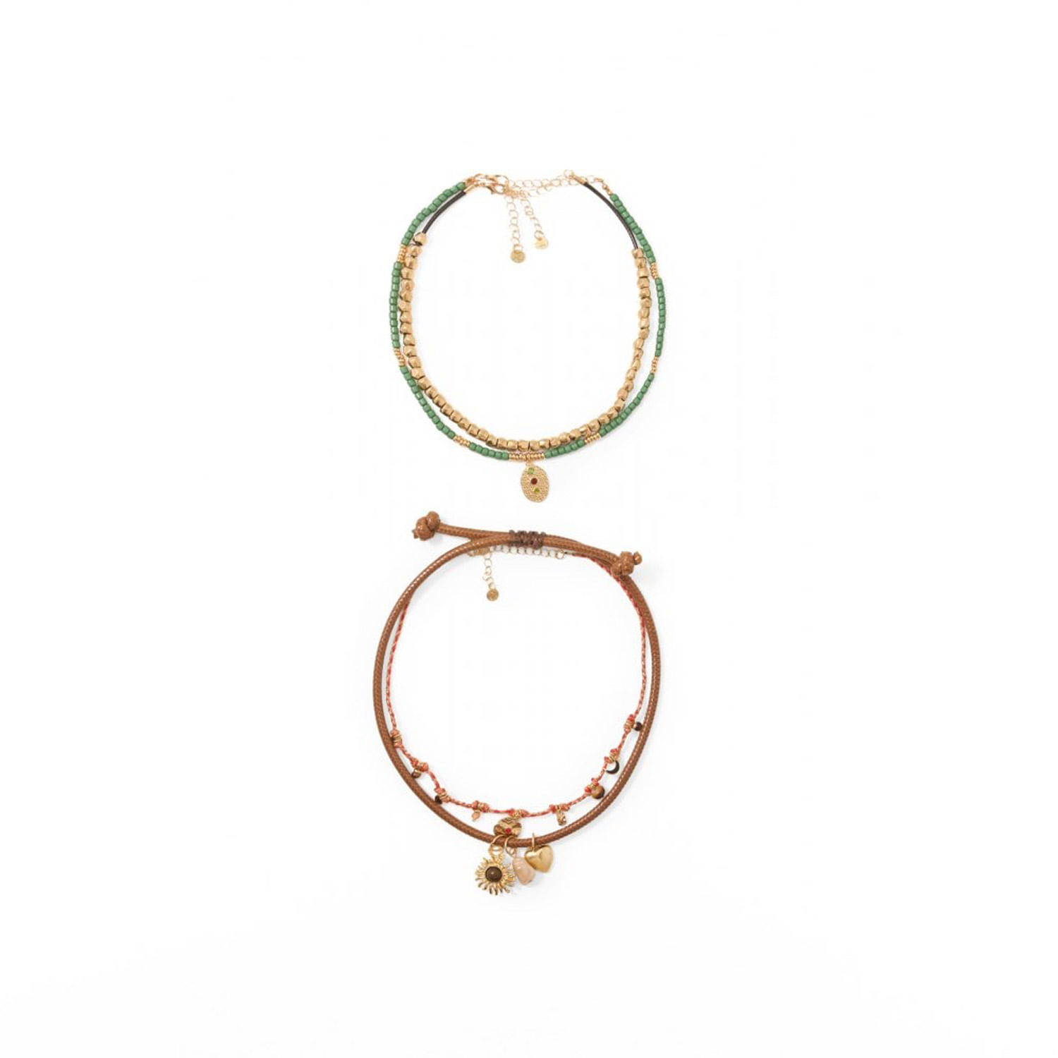 Set Mujer Sfera Choker Trenza Con Bordado Argu Multicolor