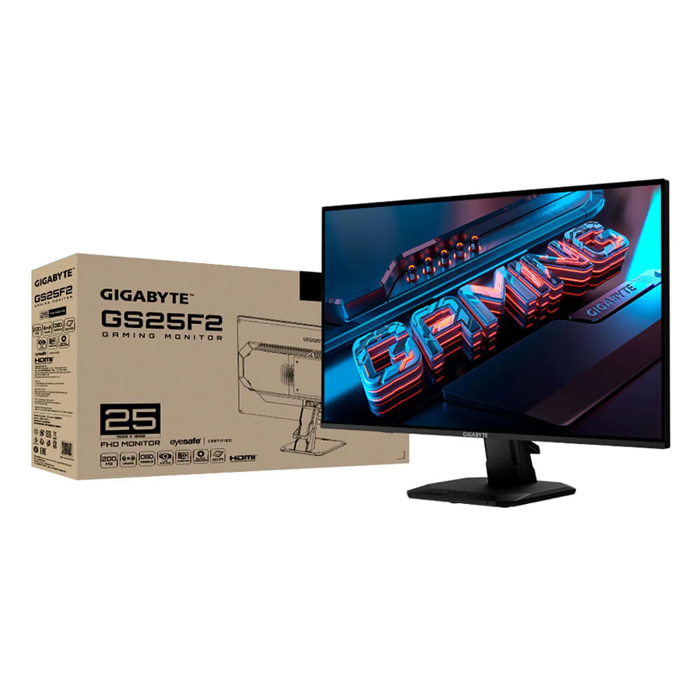 Monitor Gigabyte GS25F2 Gaming 24.5"" IPS FHD 200Hz 1ms con sonido envolvente integrado