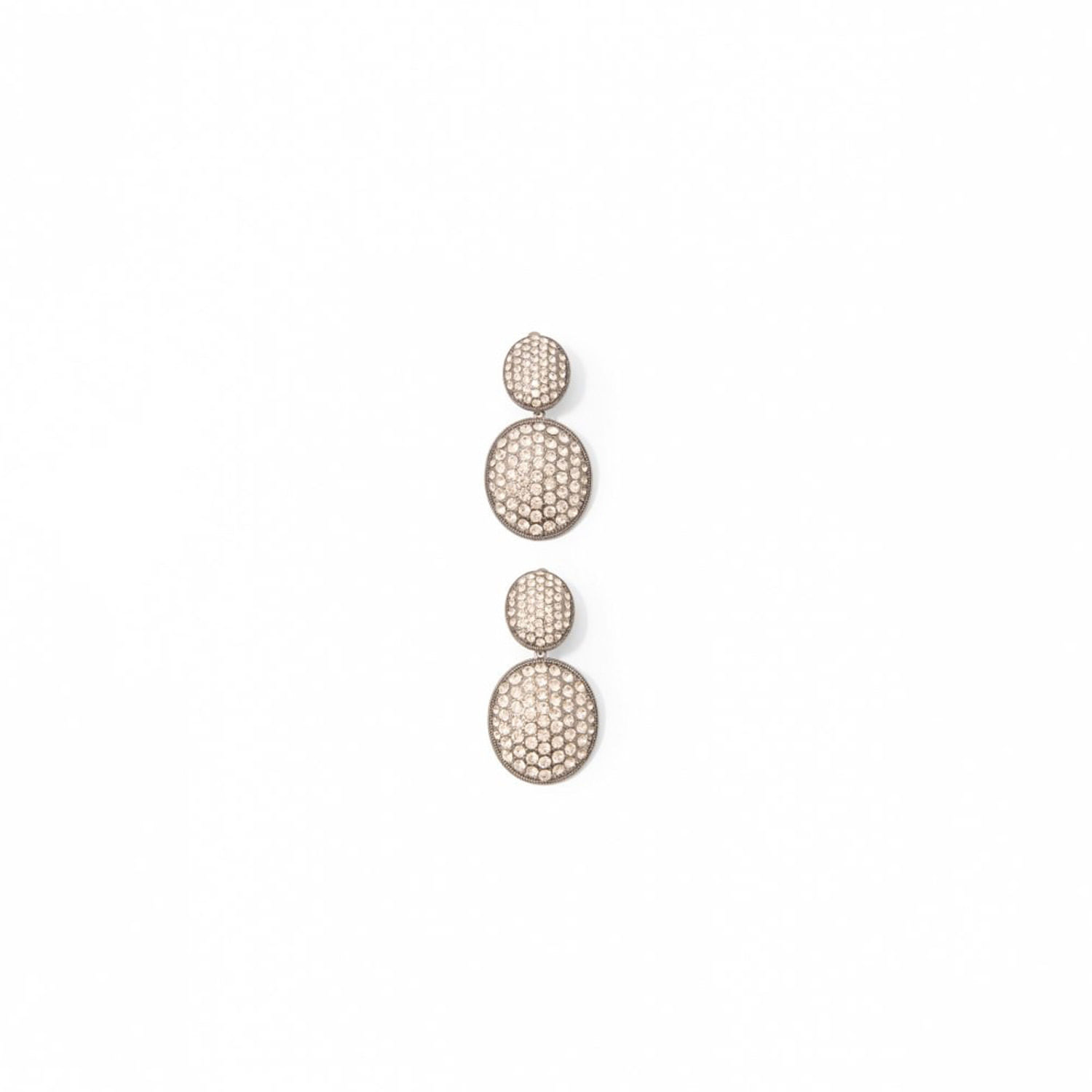 Pendientes Mujer Sfera Doblebola Brillos Plata