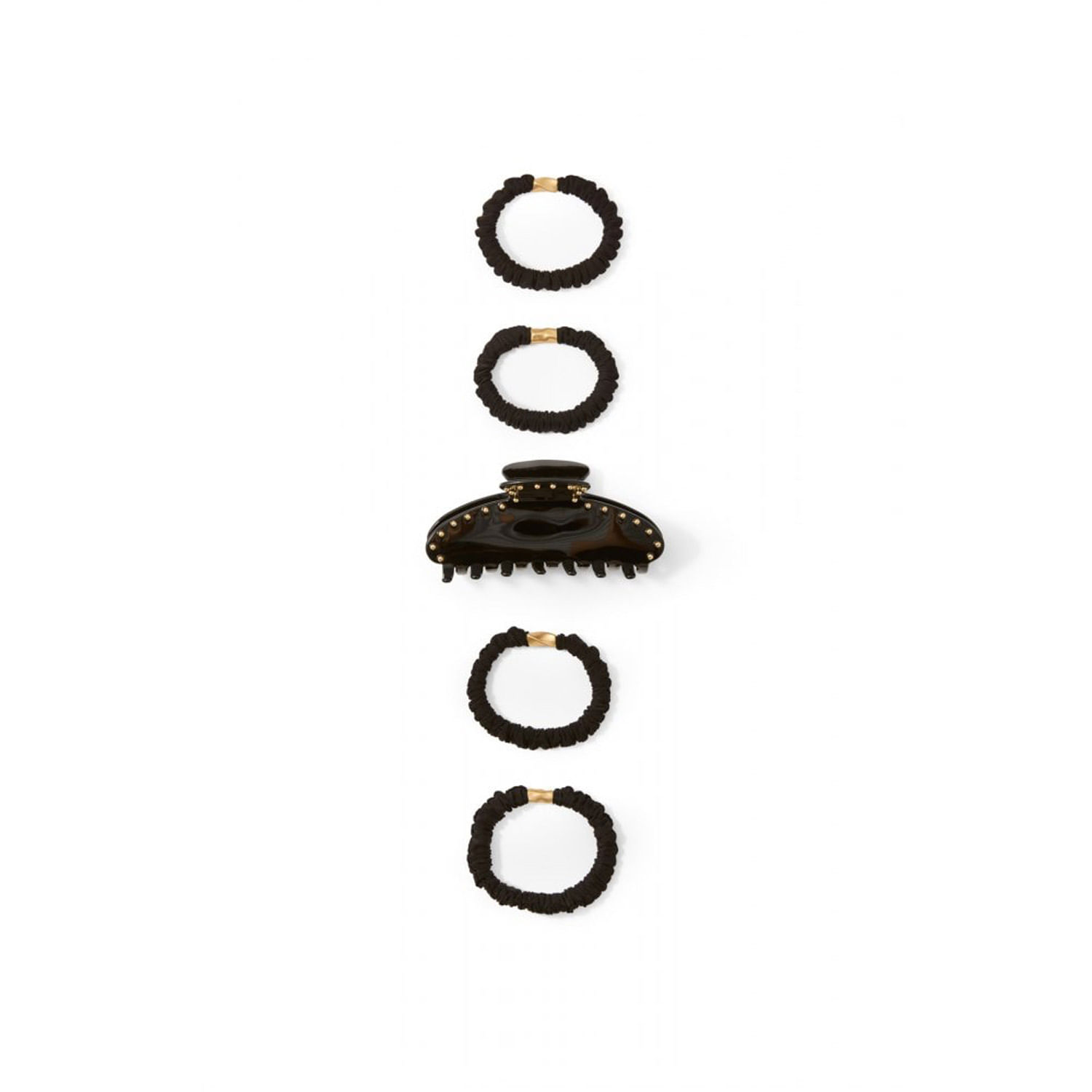 Set Mujer Sfera Conjunto Pinza Gomas Negro