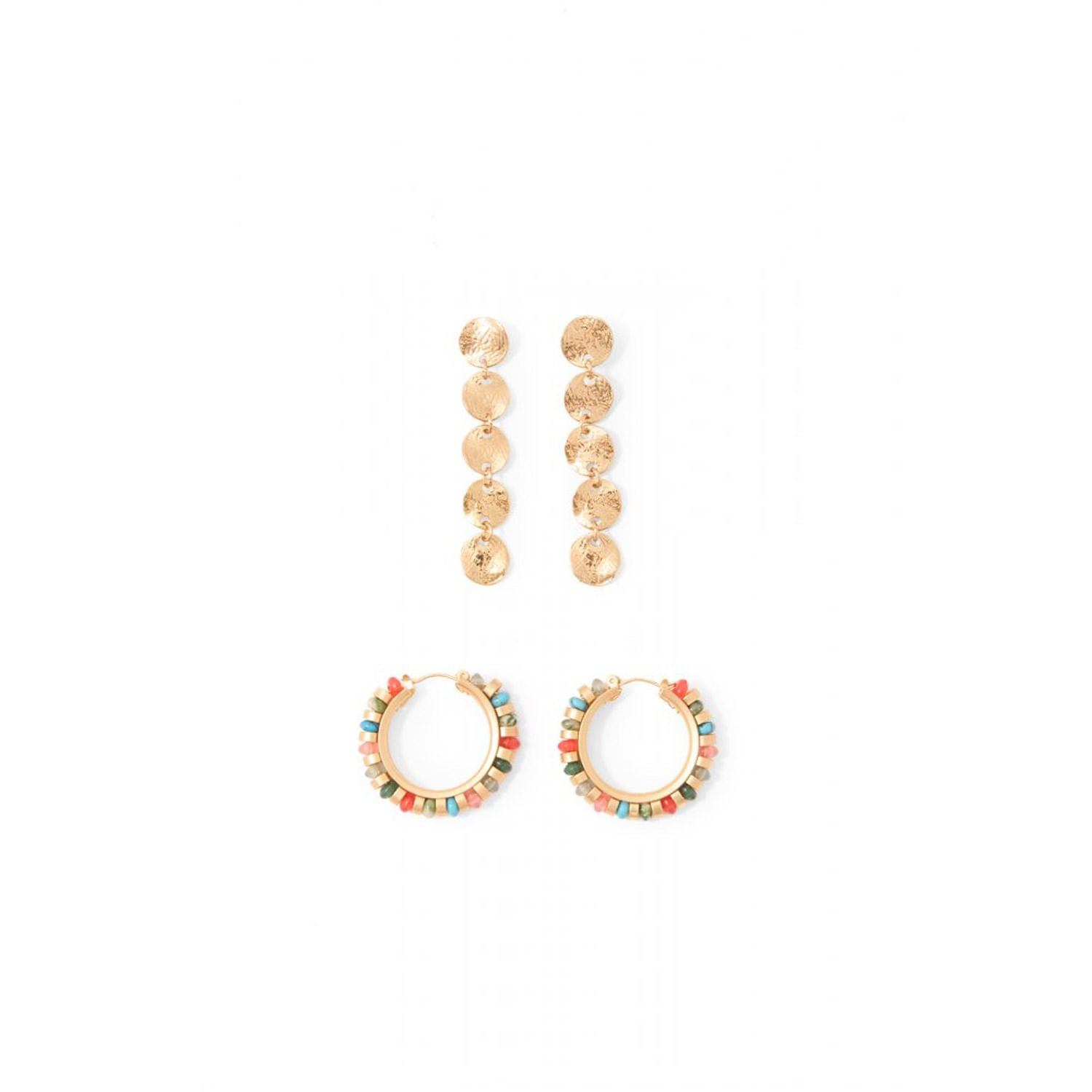 Pendientes Mujer Sfera Aro Multicolor