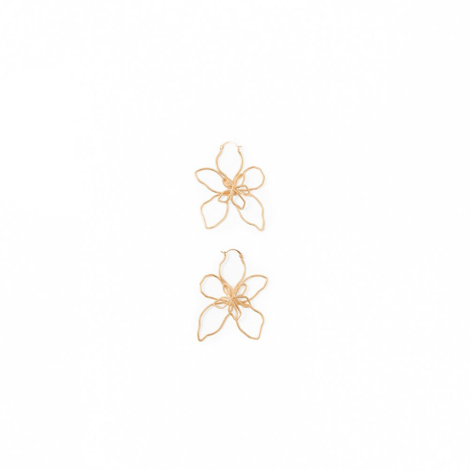 Pendientes Mujer Sfera Perfil Flor Oro