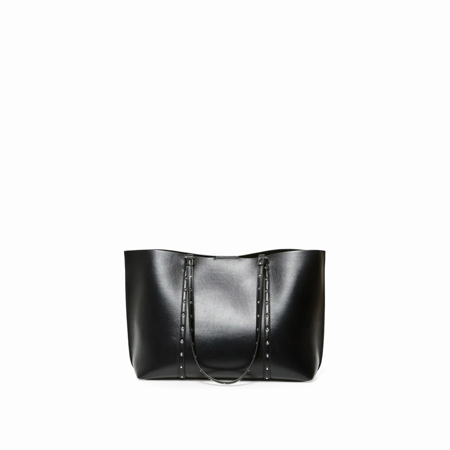 Bolso Mujer Sfera Rigido Tachas Negro