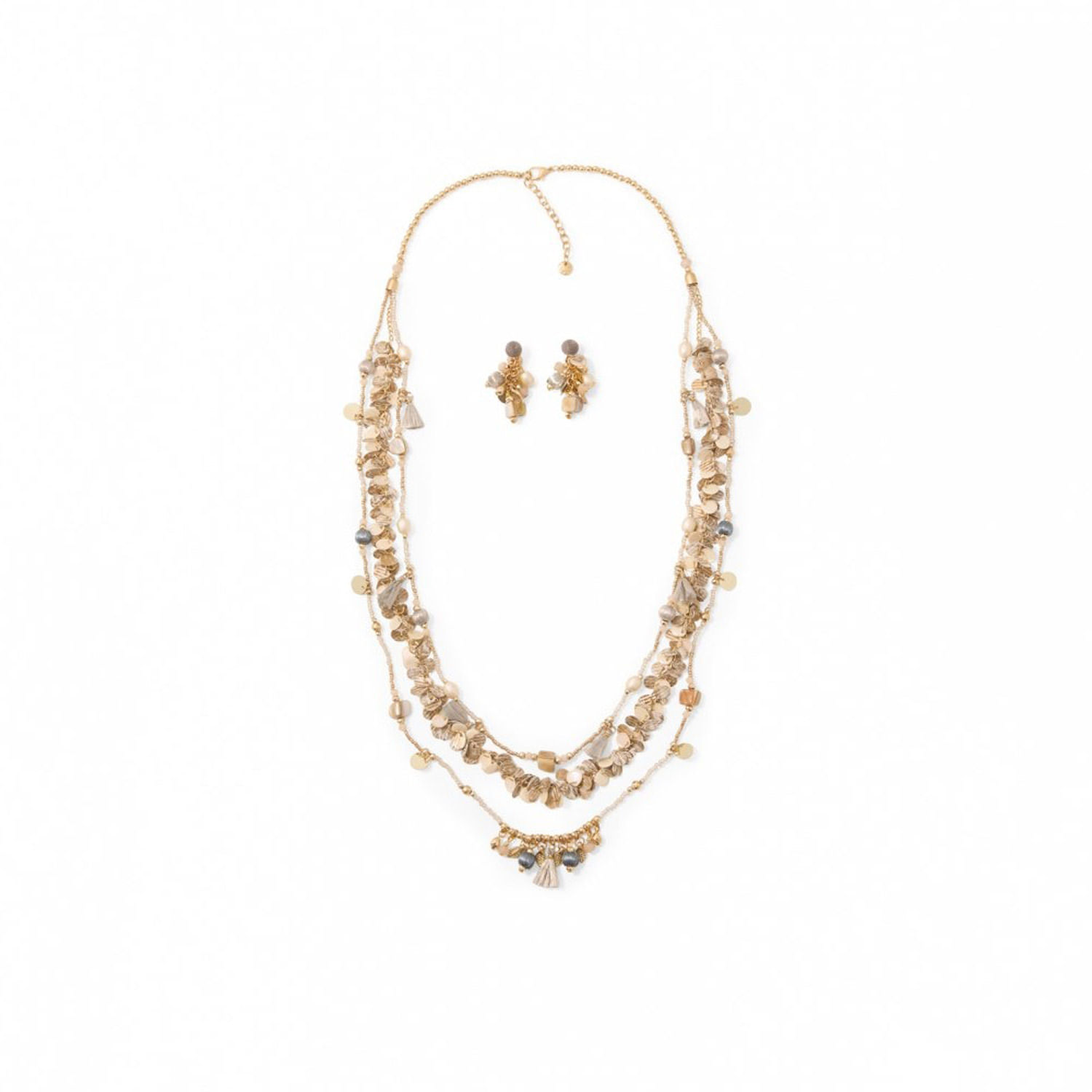 Set Mujer Sfera Conjunto Multifilas Bohemio Gris Claro