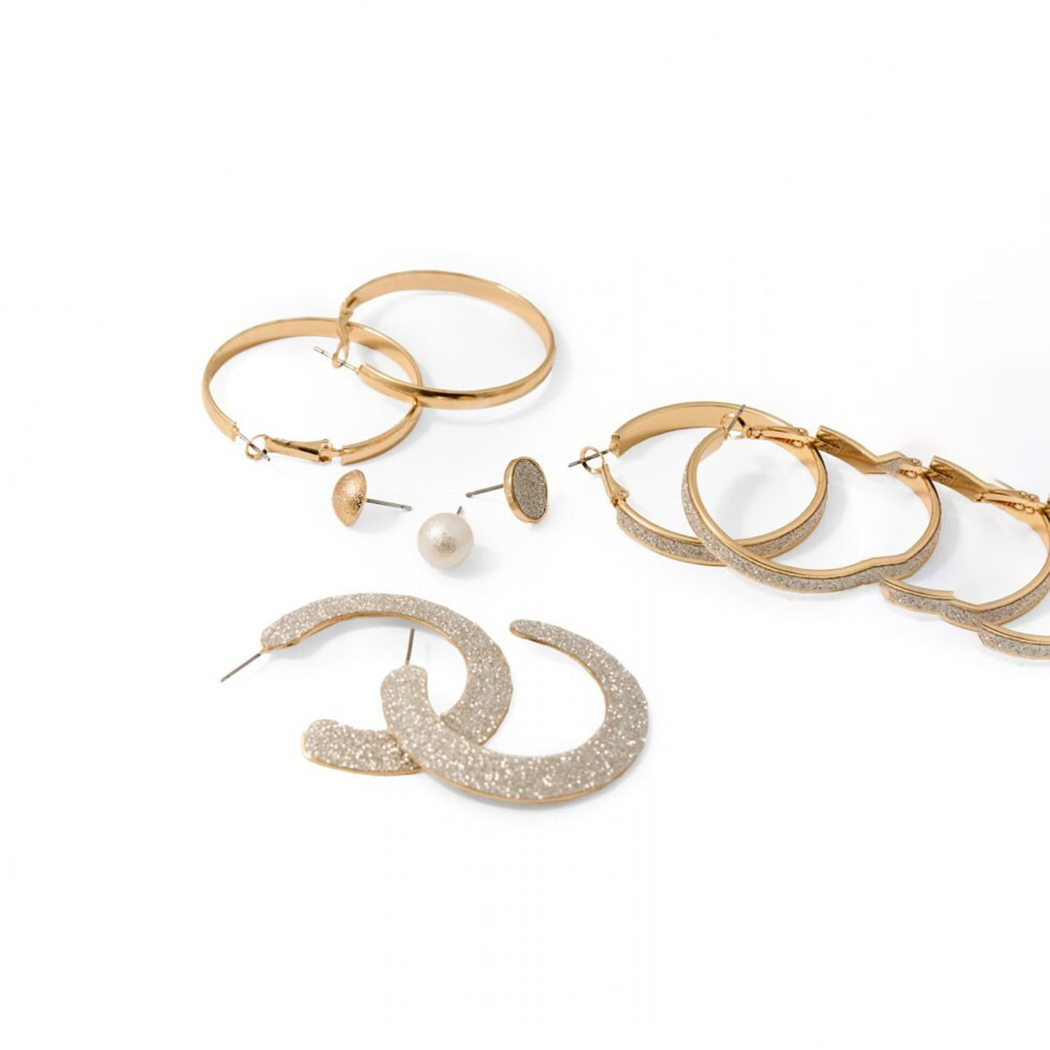 Pendientes Mujer Sfera Aguja Hoja Rondo Mx Metalizado