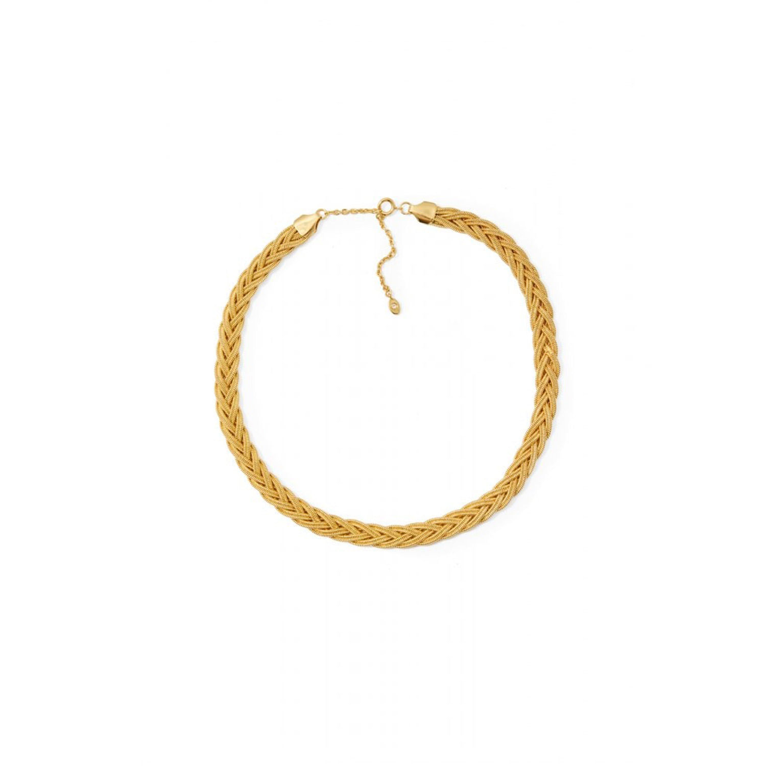 Pulsera Mujer Sfera Choker Babero Beige Lls Arg Oro